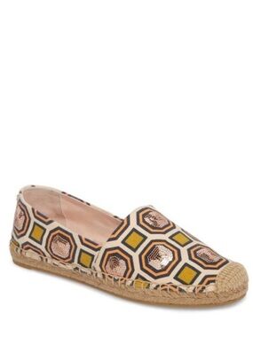 Tory Burch Cecily Sequin Embellished Espadrille 7.5